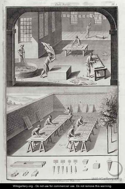 Leather tanning, from the Encyclopedia by Denis Diderot 1713-84, published c.1770 - Patte