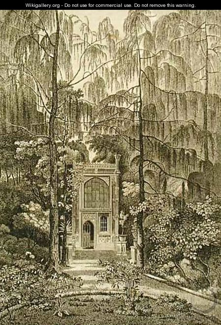 View of the Chapel in the Garden at Strawberry Hill, engraved by Godfrey, 1784 - William Pars