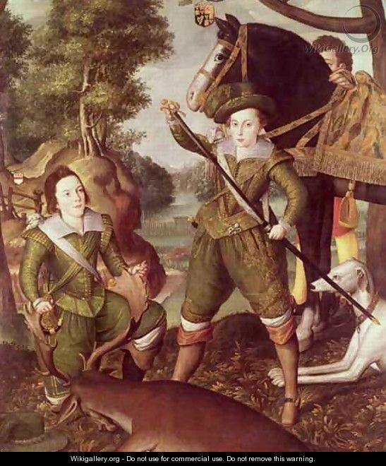 Henry, Prince of Wales 1594-1612 and Robert Devereux, 3rd Earl of Essex 1591-1646 c.1605 - (attr. to) Peake, Robert