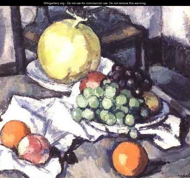 Still Life with Melons and Grapes - Samuel John Peploe