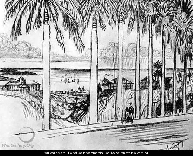 View from Ancon Hill, plate XXV from The Panama Canal by Joseph Pennell, 1912 2 - Joseph Pennell