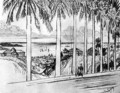 View from Ancon Hill, plate XXV from The Panama Canal by Joseph Pennell, 1912 - Joseph Pennell