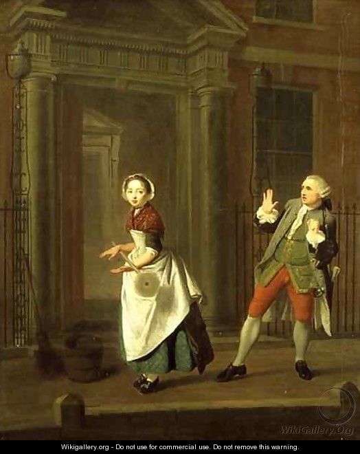 A Scene from Description Of A City Shower by Jonathan Swift 1667-1745 - Edward Penny