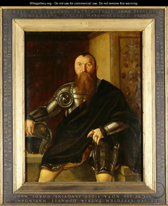 Portrait of Nuremberger Field Marshal Sebald Schirmer, 1545 - Georg Pencz