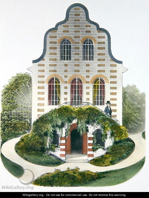 A Dutch house, illustration from Habitations Champetres published Paris, c.1895 - (after) Petit, Victor Jean-Baptiste