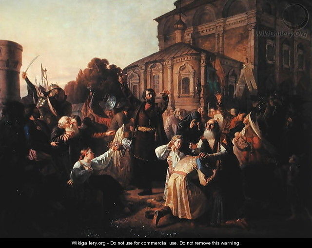 Minin d.1616 appealing to the Novgorodians in 1611, 1861 - Mikhail Ivanovich Peskov