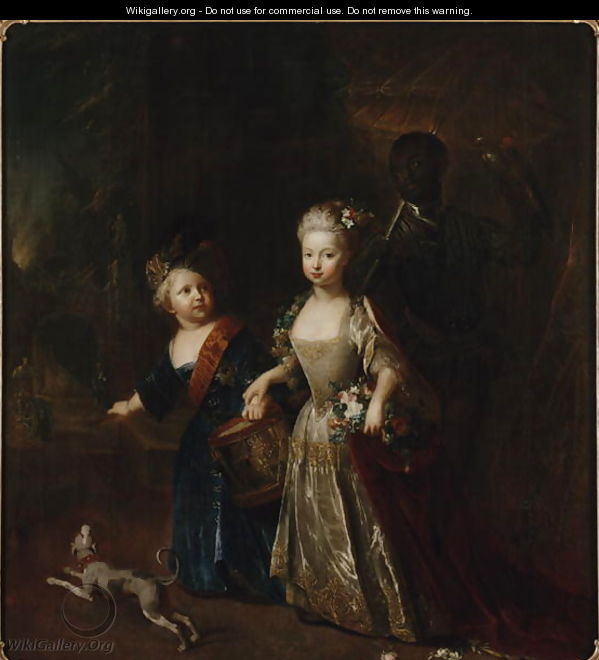 Crown Prince Frederick II with his sister Wilhelmine, 1714 - Antoine Pesne