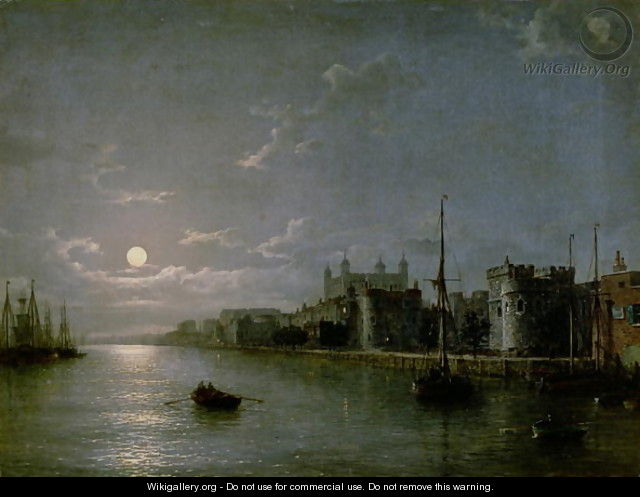 Moonlight on the Thames - Henry Pether
