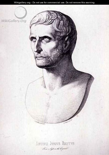 Portrait of Lucius Junius Brutus, engraved by B.Barloccini, 1849 - (after) Perkins, C.C