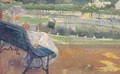 Lydia Seated on A Porch Crocheting - Mary Cassatt