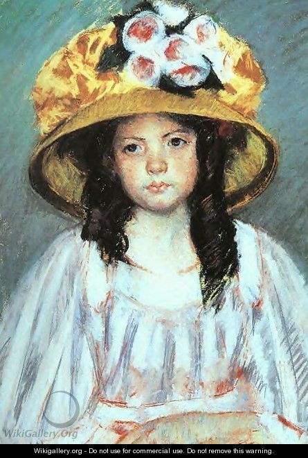 Girl in a Large Hat - Mary Cassatt