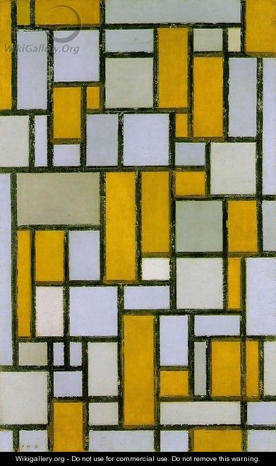 Composition with Gray and Light Brown - Piet Cornelis Mondrian