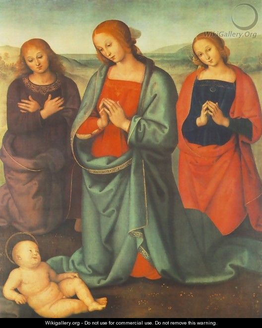 Madonna with Saints Adoring the Child - Pietro Vannucci Perugino