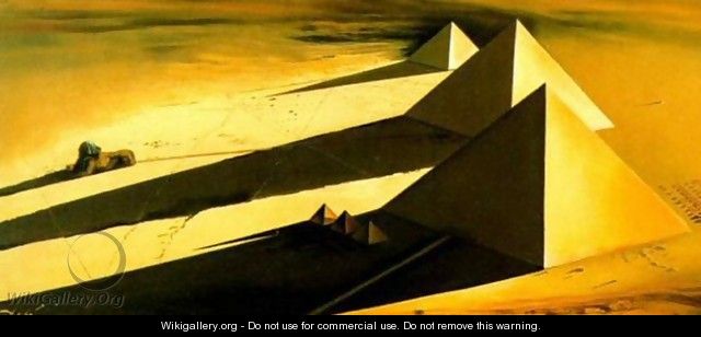 The Pyramids and the Sphinx of Gizeh - Salvador Dali