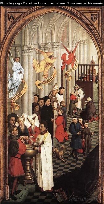 Seven Sacraments Altarpiece: left wing - Rogier van der Weyden