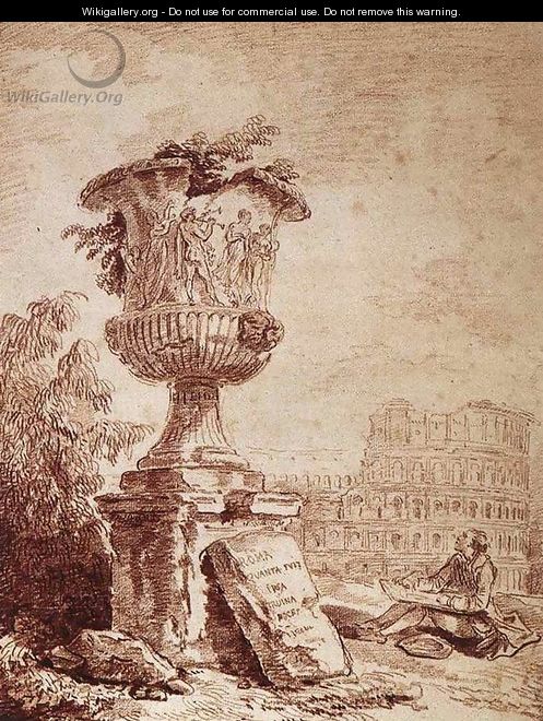 The Draughtsman of the Borghese Vase - Hubert Robert