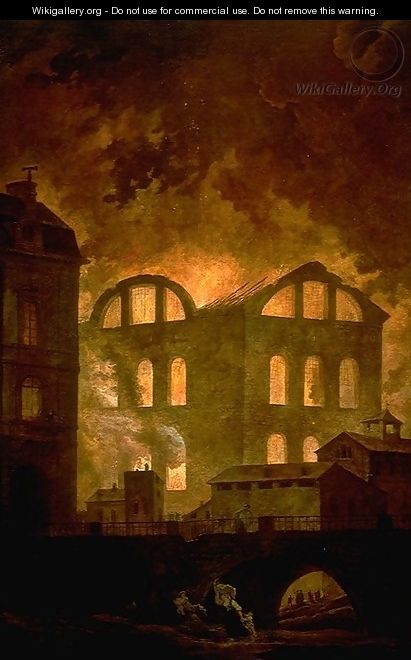 The Burning of the Hötel-Dieu during the Night of 29-30 December 1772 
 - Hubert Robert