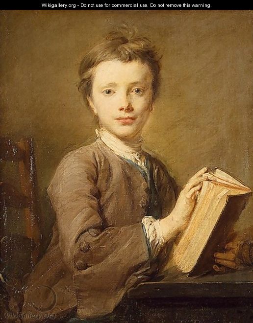 Portrait of a Boy with a Book 
 - Jean-Baptiste Perronneau