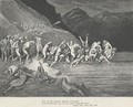 Cast themselves, one by one, down from the shore (Canto III., line 108) - Gustave Dore