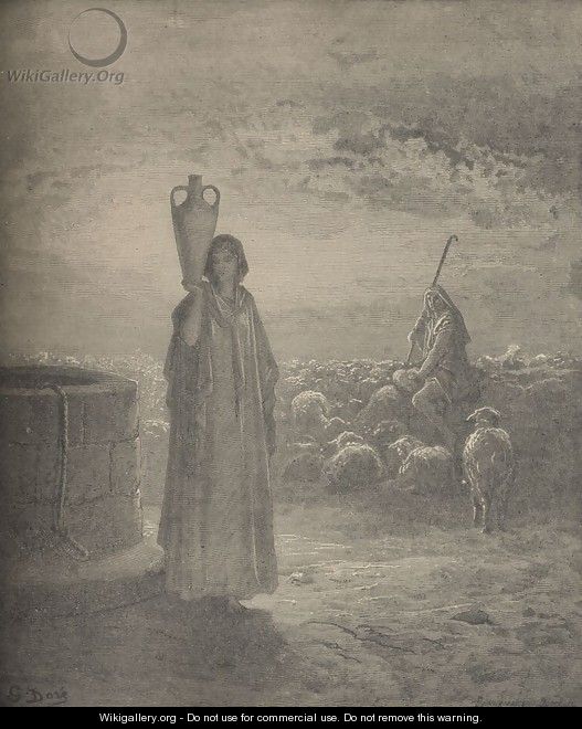 Jacob Tending The Flocks - Gustave Dore