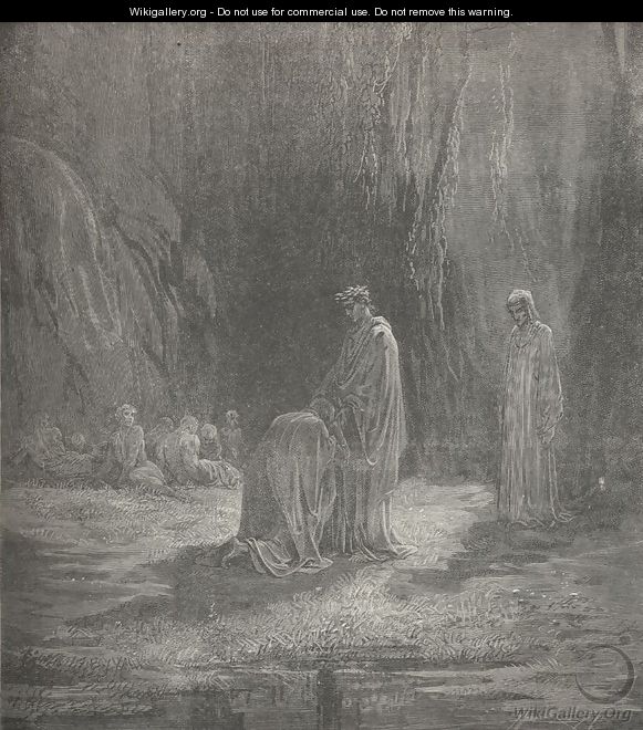 There I with little innocents abide, (Canto VII., line 31) - Gustave Dore