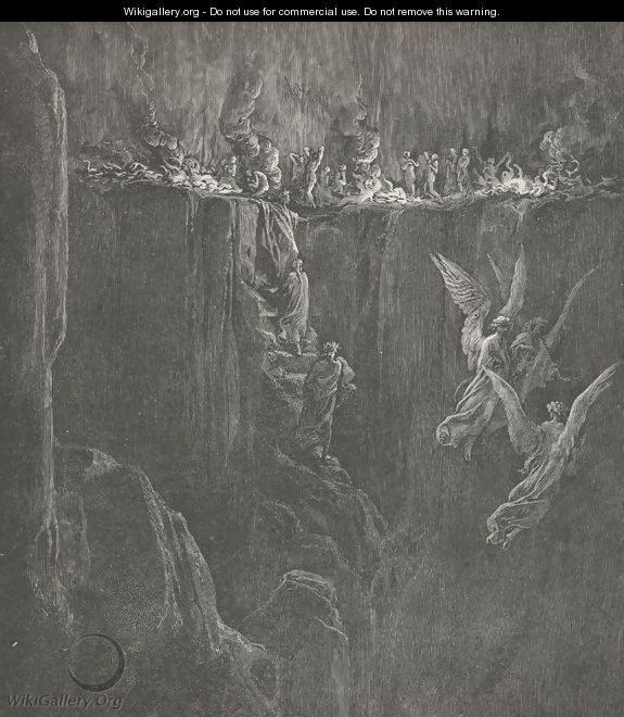 Strict rein must in this place direct the eyes. A little swerving and the way is lost. (Canto XXV., lines122-123) - Gustave Dore