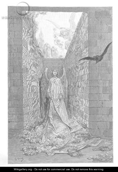 Sorrow for the lost Lenore. - Gustave Dore