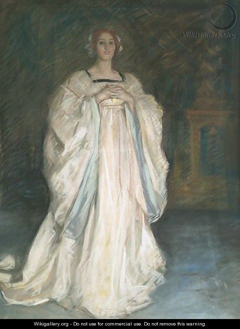 Woman in a White Dress - Edwin Austin Abbey