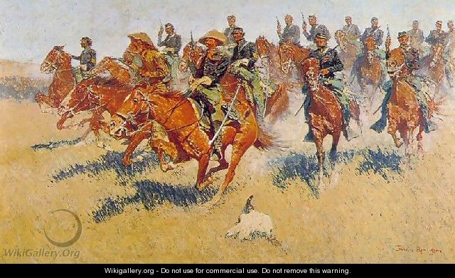 The Cavalry Charge - Frederic Remington