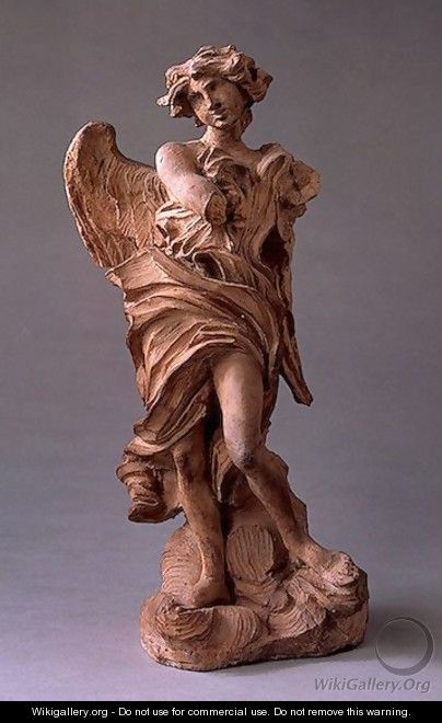 Angel with the Inscription of I.N.R.I. - Gian Lorenzo Bernini