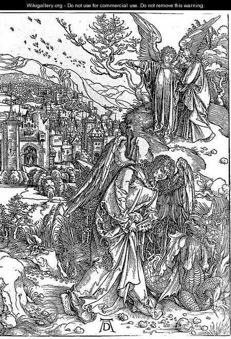 The Angel with the Key to the Pit - Albrecht Durer