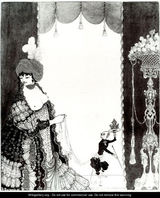 The Lady with the Monkey - Aubrey Vincent Beardsley