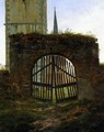 The Cemetery Gate (The Churchyard) - Caspar David Friedrich