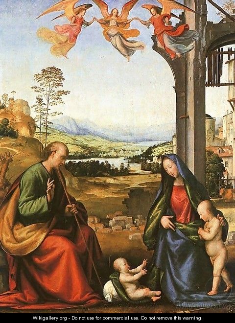 The Holy Family with the Infant St. John in a Landscape - Fra Bartolomeo