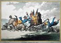 Hounds Throwing Off etched by James Gillray - (after) North, Brownlow