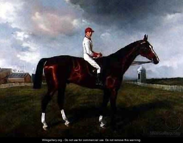 St Gatien with Charles Wood Up at Newmarket 1885 - Benjamin Cam Norton
