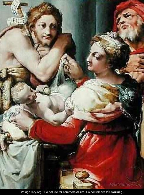 The Holy Family with St John the Baptist 1553-8 - (Giovanni Frencesco Bezzi) Nosadella
