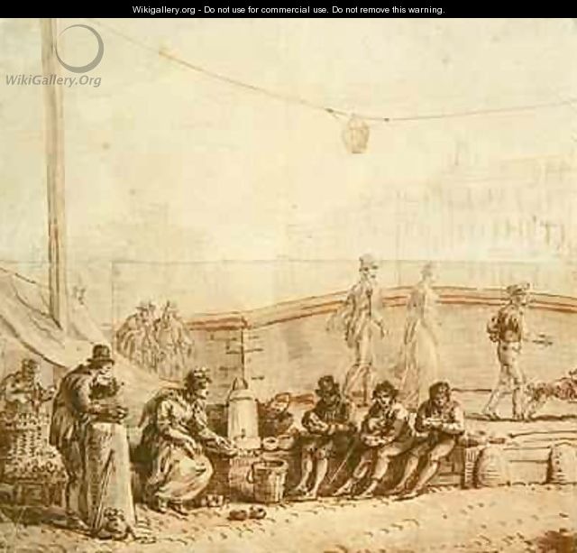 The Coffee Seller on the PontNeuf 1819 - Jean Pierre Norblin de la Gourdaine