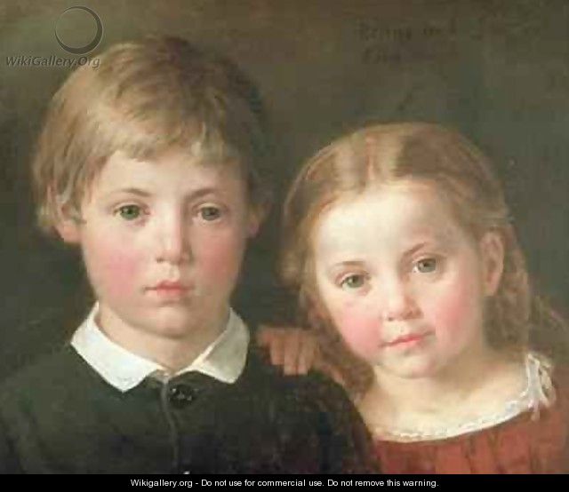 Benno six years and Elna four years 1864 - Bengt Nordenberg