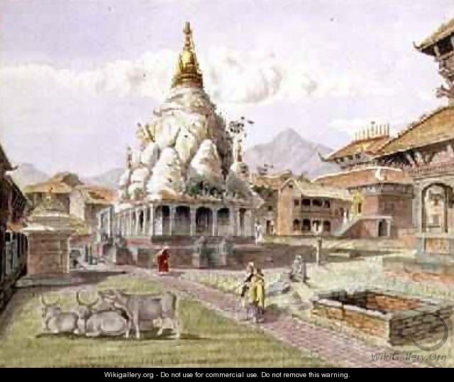 Rato Machhendranath Temple at Bungamati Newari Tribe Village Nepal July 1857 - Dr. H.A. Oldfield
