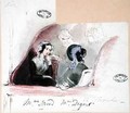 George Sand 1804-76 and Marie de Flavigny 1805-76 Countess of Agoult at the Comedie Francaise 1834 - Auguste (nee de la Borde) Odier