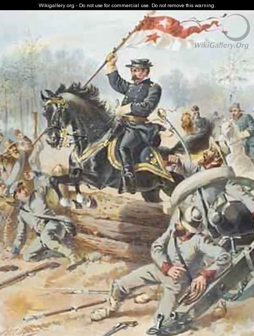 General Sheriden at the Battle of Five Forks Virginia 1st April 1865 - Henry Alexander Ogden