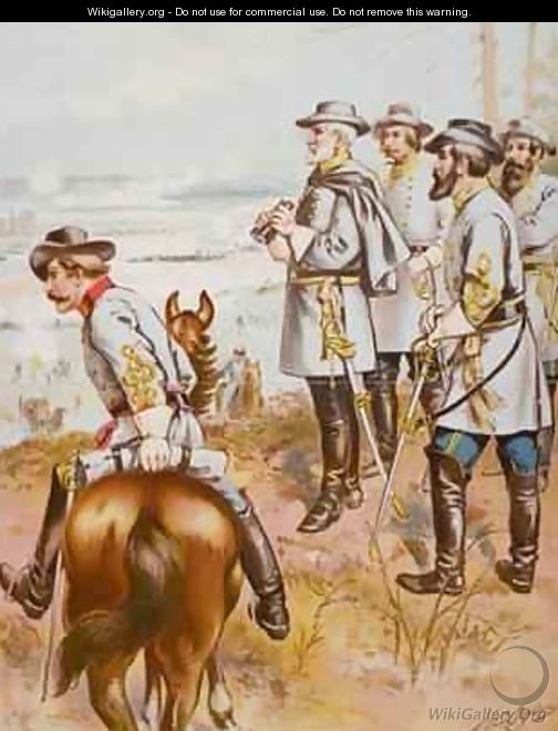 General Robert E Lee 1807-70 at the Battle of Fredericksburg 13th December 1862 - Henry Alexander Ogden