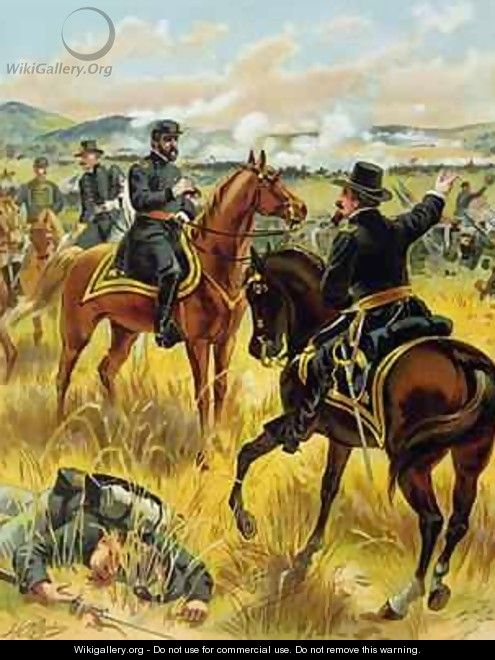 Major General George Meade at the battle of Gettysburg on July 2nd 1863 1900 - Henry Alexander Ogden