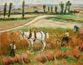 Harvesting with a White Horse - Roderic O
