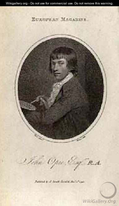 Portrait of John Opie 1761-1807 engraved by Ridley 1798 - John Opie