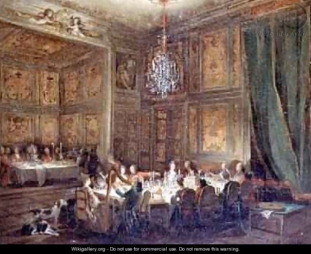 Dinner of the Prince of Conti 1717-76 in the Temple 1766 - Michel-Barthelemy Ollivier
