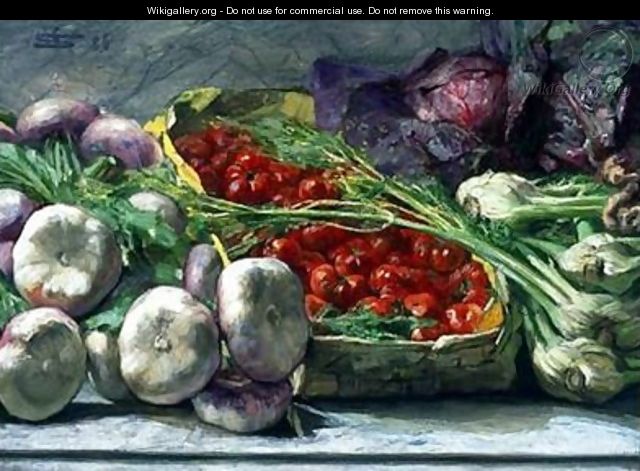 Still Life with Vegetables - Giovanni Segantini