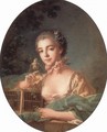 Portrait of the daughter of the artist, Oval - François Boucher
