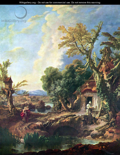 Landscape with his brother Lucas - François Boucher